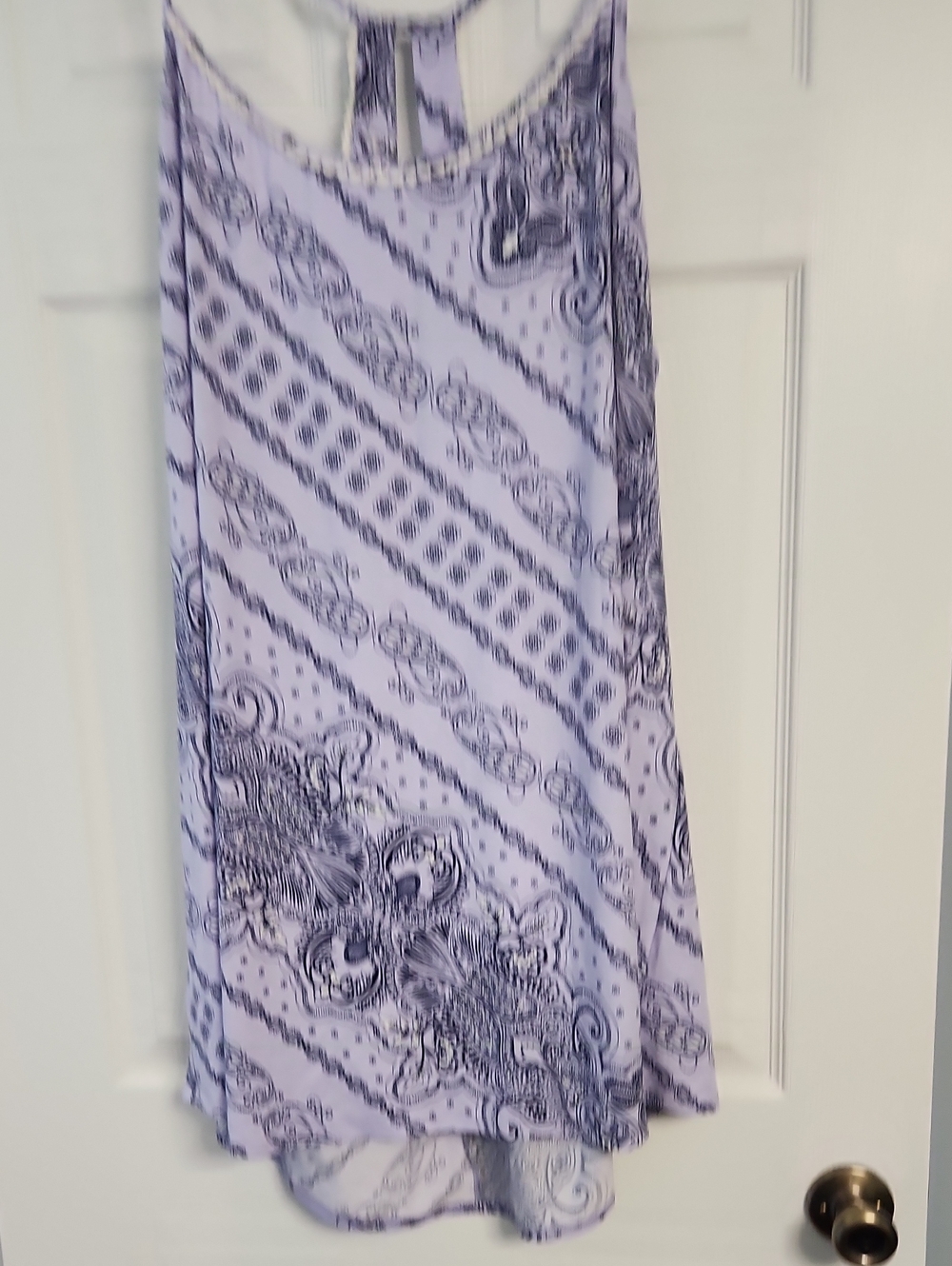 Apt. 9 Lavender and Navy Paisley Nightgown